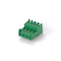 AMP Connectors - TE Connectivity 3-644565-4 Receptacle Housing FEED THRU W/TAB 4P green tin 28 AWG