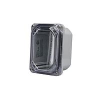 Bud Industries DPS-28706-C NEMA/IP Rated Clear screwed cover IP68 N6P PC Enlc with Adj. panel height (7 x 5 x 4.8)