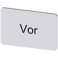 SIEMENS 3SU19000AD810AF0 Labeling Plate, Vor INSCR. LABEL, SILVER 17.5 X 27MM, VOR