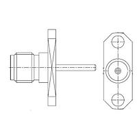 Amphenol RF 132262 Connectors SMA 2H Panel Mount Recpt Jack 50 Ohm