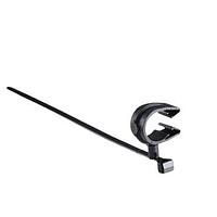 HellermannTyton 156-04241 Cable Ties with Mounts MOC Clip, 12 mm, Assembled to T50SMVC Swivel Tie, PA66HIRHSUV, Black,