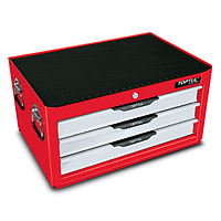 TOPTUL TBAD0302  - 3-Drawer Middle Tool Chest - PRO-LINE SERIES - RED