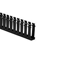 HellermannTyton 181-13003 Non-Adhesive Slotted Wall Wiring Duct, 1" x 3", Non-Adhesive, PVC, Black, 120ft/Carton