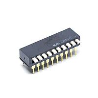 AMP Connectors - TE Connectivity ADP1004 DIP Switches SWITCH DIP SPST PIANO 10POS