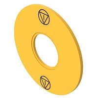 EAO 61-9970.9 Switch Hardware Legend plate for Emergency-Stop switch yellow D43, with Symbol