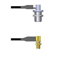 Amphenol Custom Cable Q-1S02R0008144i RF Cable Assemblies N-RJB/SMA-RJB RG58 144I