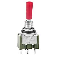 NKK Switches M2013SD3W01-CC Toggle Switches ON-OFF-ON .4 BAT .35 BUSH SPLSHPF RED CAP