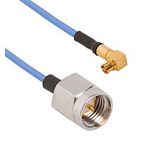 Amphenol SV Microwave FRSMPM-047-MSSMA-180 RF Cable Assemblies SMPM R/A F  SMA Straight M 18"Cable