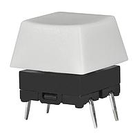 NKK Switches JB15KP-1B Tactile Switches OFF-(ON) PC MOUNT SCULPTURED WHITE CAP