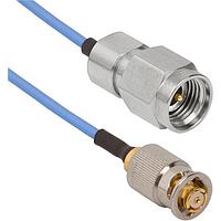 Amphenol SV Microwave FQSMP-047-MS292-180 RF Cable Assemblies SMP F QB to 2.92mm STR M 18"Cable