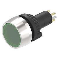 EAO K14-131.111081 Pushbutton Switches Illuminated pushbutton-Set raised lens green flat mom 1NC+1NO ST/PT 24VAC/DC