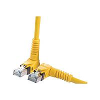 HARTING 09488485745100 Cat 6a RJ Industrial RJ45 Cable Assembly, VarioBoot RJ45 (set Up-Down) to VarioBoot RJ45 (set Left-Right), Cat6a PUR yellow, 10.0m