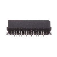 Amphenol Commercial Products G846A30120T1HR Plug Housing Wire to Board 1.0mm Pitch R/A SMT,2x15Pin,15u" Gold,NY9T,LATCH TYPE,BLACK