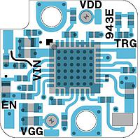 Quantic X-Microwave XM-A4W4-0404D-SP Bias Controller Active Bias Controller, HMC920 [PCB: 0943]For CMD241 (XM-A4W3-0404D)+Vin=6-10V, Vdd=5V, Idd=74mA, Vgg=-0.65VtypSpring Pins