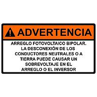 HellermannTyton 596-00808 Solar Label BIPOLAR PV ARRAY 50/RL