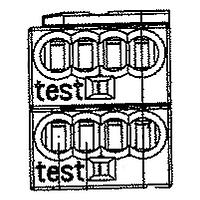 Amphenol Anytek NS0200C0001AG Fixed Terminal Blocks NS 5.75 2P Black + red plastic body, white side cover, spring plated bright tin, side cover with holes, NL66