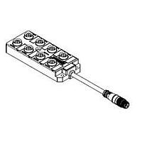 Molex 1300370013 Passive Distribution Box DeviceNet Micro-Change (M12), Top Mount, 8 Port, 5 Pole, with Micro-Change Connector on 0.20m Cable