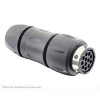 Eaton Souriau-Sunbank UTGX1JC1412SW Receptacles In line receptacle, with cable gland backshell, for 12 female contacts, IP68/69K, keying W