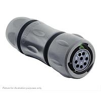 Eaton Souriau-Sunbank UTSX6JC12E8SZ Plugs Plug, with cable gland backshell, with 8 female solder contacts, IP68/69K in unmated conditions, keying Z