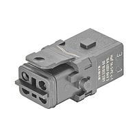 HARTING 09100033301 Inserts HAN 1A 3+PE FML CRMP INSRT W/SNAPIN LATCH