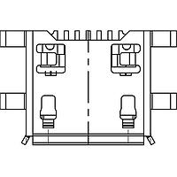 Adam Tech MCR-B-S-RA-SMT-EH4B-T/R Micro USB Type B Connectors MICRO USB, TYPE B, RIGHT ANGLE,