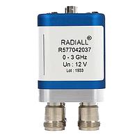 Radiall R577142107 Coaxial Switches DPDT Ramses N 12.4GHz Latching Indicators 12Vdc TTL Diodes D-sub connector
