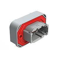 Amphenol SINE Systems ATM15-08PA-BM01 8-Way Str Flng Mnt PCB Rcp 8POS Gry Gld Cont A