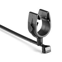 HellermannTyton 156-01751 Standard Cable Ties MOC Clip, 16 mm Transverse, Assembled to T50SMVC Swivel Tie, PA66HIRHSUV, Black, 1000/ctn