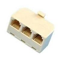 AIM-Cambridge / Cinch Connectivity Solutions 32-1044 Adapters 4P 3-WAY ADAPTER 1M-3F, IVORY