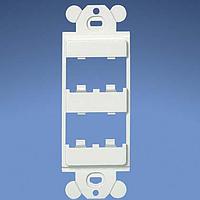 Panduit CFPE6WH Vertical Faceplate Faceplate 6 Port Single Gang Executiv