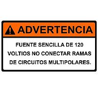HellermannTyton 596-00824 Solar Label Solar Label, Spanish, WARNING 120-VOLT SUPPLY, 3.75" x 2.0", VL, Orange/White, 50/roll