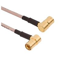 Amphenol RF 145104-05-12.00 RF Cable Assemblies SMB R/A Plug to SMB R/A Plug RG-179 12in