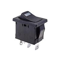 E-Switch R1966ABLKBLKEGRED Rocker Switches ROCKER, 15A 125VAC, SPST On-Off, Panel Mount, Snap-In Quick Connect - 0.187"