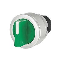 EAO 46-2W28.4CH0.001 Round Actuator, oe 30.5 mm, oe 35 mm, illuminative, Green, short, round, Silver, Aluminium, Maintained - Maintained, IP65, IK04