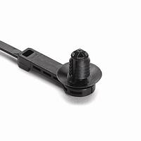 HellermannTyton 157-00170 Cable Tie Mounts 1-Pc Cable Tie/Fir Tree Mount, 25mm Offset, 9.1"L, 7.68.4 mm Hole, 50lb, PA66HIRHSUV, Black, 500/pkg