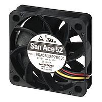 Sanyo Denki 9GA0524A7D001 Axial DC Axial Fan, 52x52x15mm, 24VDC, High Performance, Low Power, Lock Rotor Sensor