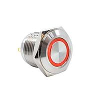 E-Switch PV6F240SSG-3H1 Anti-Vandal Anti-vandal, SPST, Off-(On), Panel Mount, Front, Silver, LED, Red/Blue, IP65