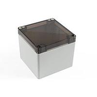 Hammond Manufacturing 1554LA2GYSL Enclosures General Enclosure - Grey/Smoke Lid - 4.1 x 4.1 x 3.5in - Polycarbonate - N4X