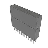 Samtec ESW-110-44-T-D Stackthrough .100" Elevated Socket Strip