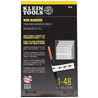 Klein Tools 56250 Wire Labels & Markers Wire Marker Book, 1-48
