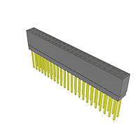 Samtec ESQ-123-14-G-D Sockets Elevated Socket Strip, 0.100" Pitch