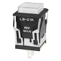 NKK Switches LB01KW01-5D-JB Panel Mount Indicators / Switch Indicators SQUARE BLCK BODY AMB LED CLEAR/WHITE CAP