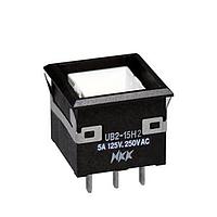 NKK Switches UB215KKW016F Pushbutton Switches LOW PROFILE PSHBTTN ILLMNTD/PC AND SLDR
