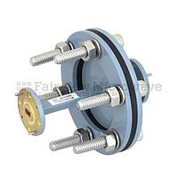 Fairview  FMWAD5007 WR-22 Waveguide Bulkhead Adapter Using UG-383/U Round Cover Flange and Operating from 33 GHz to 50 GHz