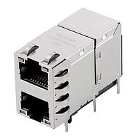 Taoglas TMJG177209A51NL Magnetic Jack RJ45 ICM, 1G Base-T, 10x2 pins THT, 2x1, Long body, Shielded EMI Finger, 3Wire+T, Current drive, LED, Industrial grade