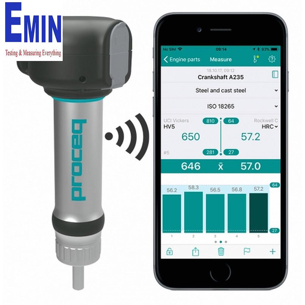 Portable handheld hardness tester used for metal inspection