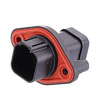 Amphenol SINE Systems AT04-6P-PM14 Connectors 6 Pin Rcpt Panel Mnt SelfThread Bk Sl Cap