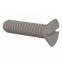 Essentra Components 022520A100 Slotted Countersunk Screw 82 Slotted CSK Screw, 1/4-20 Thread, 1 Lg