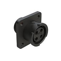 Amphenol SINE Systems FLS012N4S03-PM Connectors 4 POS SQUARE FLANGE RECEPT