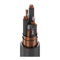 Belden 29732C 0102000 Multi-Conductor Cables Belden Basics VFD, 3 Conductor 4/0AWG (19x10) Bare Copper XLPE Insulation M4 Color Code + 3AWG Symmetrical Segmented Ground (3 of 8AWG) Bare Copper Stranded, Overall Dual Copper Tapes Helically Applied Shield, Black PVC Outer Jacket, 2000V TC-ER 90C